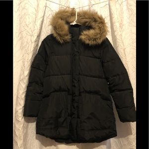 Zara Girls Black Puffer Coat Size 13/14